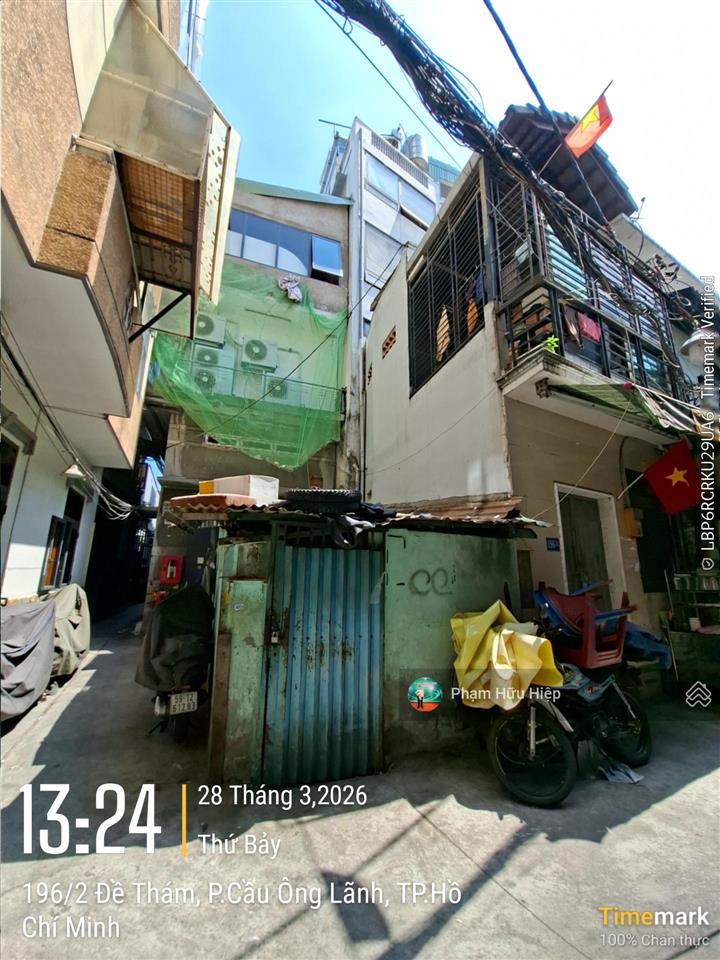 Nhà góc hẻm xe hơi đề thám quận 1 gần bùi viện, chợ bến thành gpxd 3 tầng chỉ 3,98 tỷ