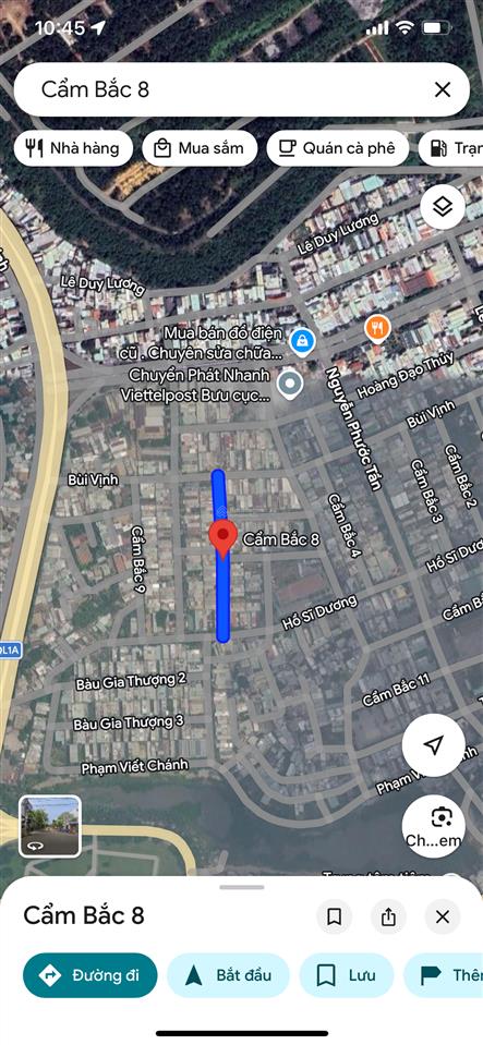 Bán lô góc 2mt 192m2 đường cẩm bắc 8, phường hòa thọ đông, cẩm lệ, đà nẵng