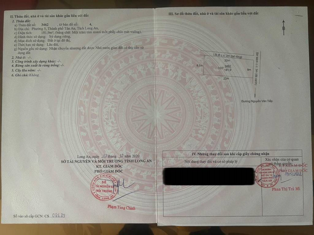 Bán đất góc 2mt Hẻm 45 Nguyễn Văn Tiếp Long An, đường oto, giá 1,5 tỷ