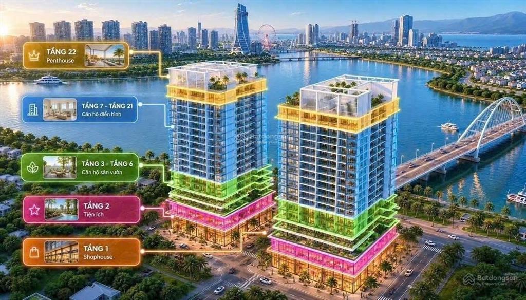 Giá sốc! chỉ 2,54 tỷ sở hữu căn hộ view trực diện sông, pháo hoa tại đà nẵng không có căn thứ hai
