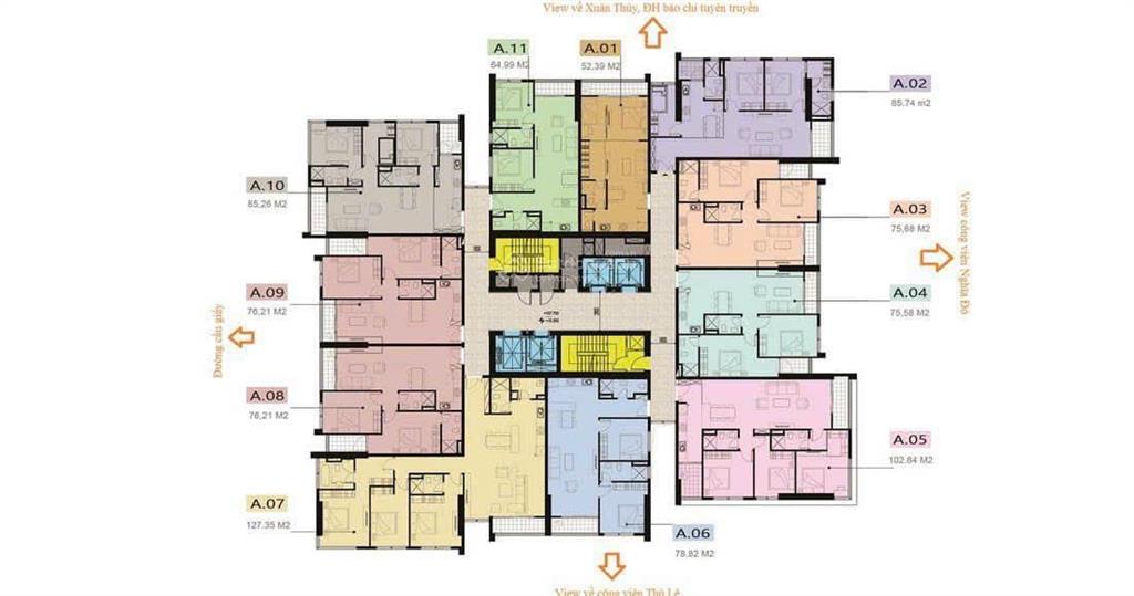 Bán căn hộ 127,4m2, 3pn 2wc tại cầu giấy center point,tầng cao hướng đông nam,view công viên thủ lệ