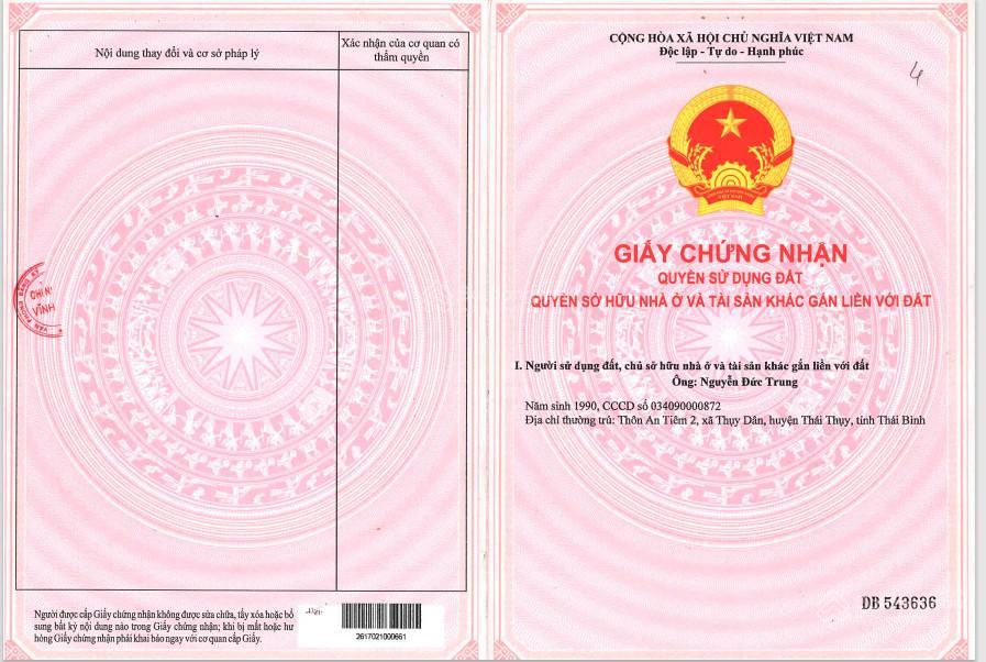 Chủ đi nước ngoài cần bán gấp. sổ đỏ chính chủ.
