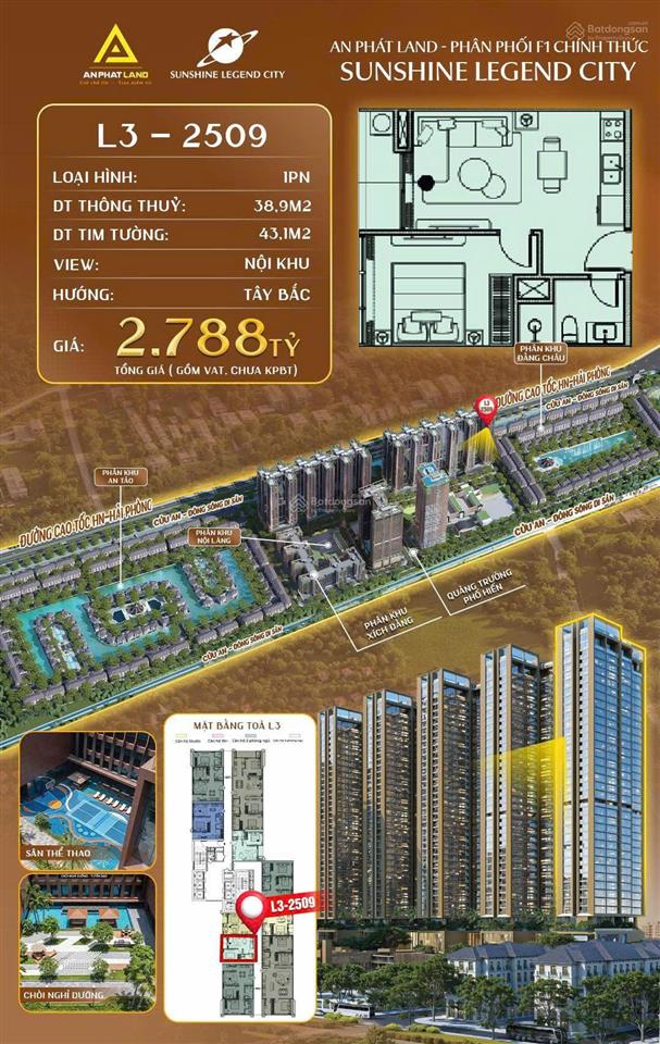 Chiết khấu 11%, tặng 2 chỉ vàng bán căn hộ cao cấp 1pn chỉ 2,3 tỷ, dt 38m2 tầng 25 tại phía đông