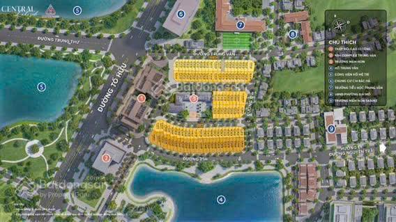 Bán nhà phố liền kề central lakeside, 80m2, dtxd 344m2 6 tầng 5m mặt tiền, dòng tiền 70tr/th