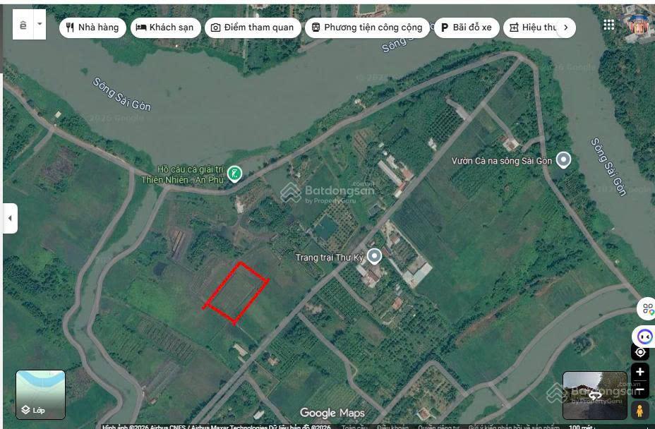 Bán gấp đất 4095.8m2 tại cây gõ, an phú, củ chi, chỉ 639 nghìn/m2, liền kề sông sài gòn
