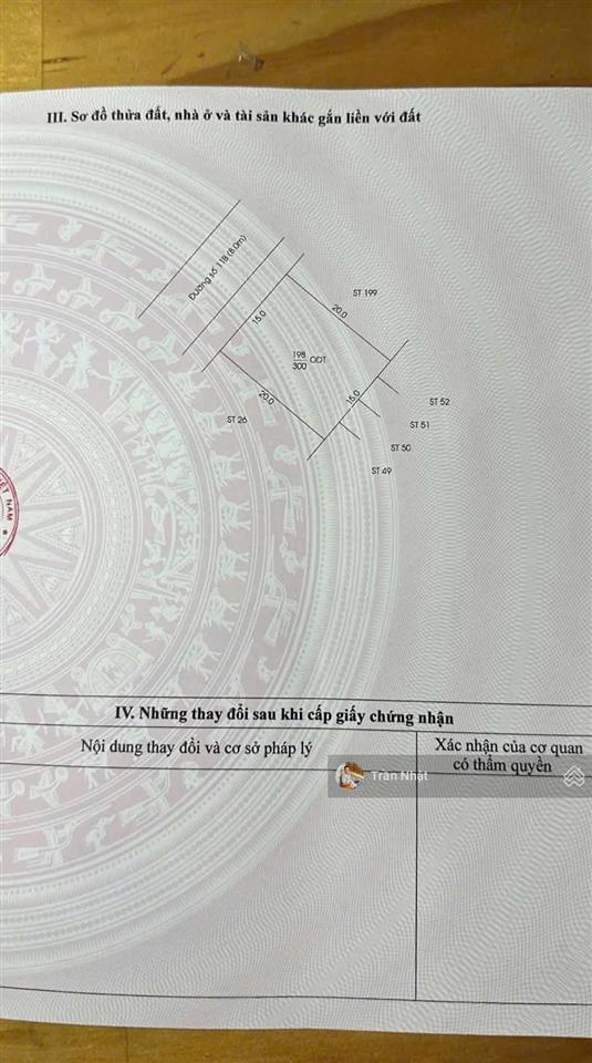 Chính chủ cần bán gấp lô đất mặt tiền đường số 11b khu tđc định hoà giá đầu tư