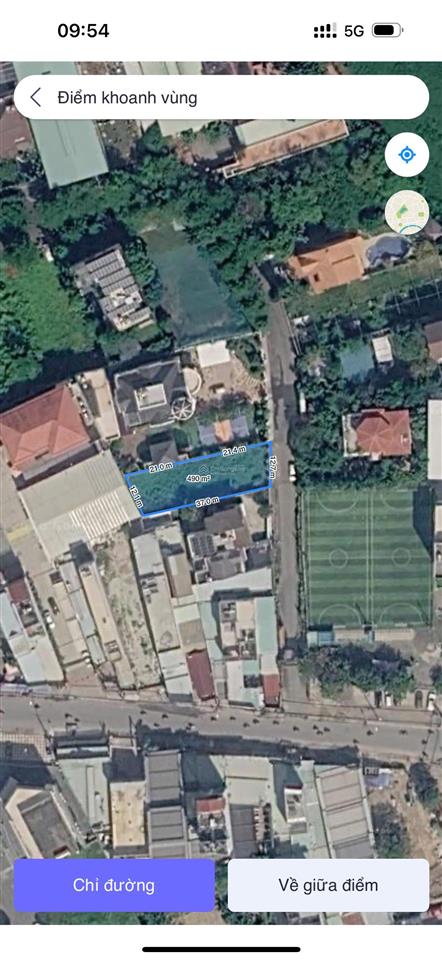 Đất biệt thự 495,8m2 ngang 12,7m giá 50 tỷ sát đường nguyễn duy trinh