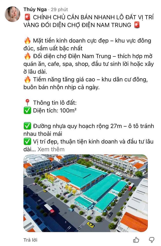 Hot hot chính chủ cần bán lô đất gần biển tại x. bình hải tx. điện bàn, t. quảng nam.