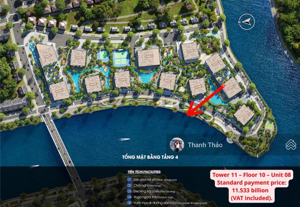 Vị trí vàng the privé căn góc dt 88,7m2 view nội khu và view sông tầng tầm trung chỉ 11 tỷ