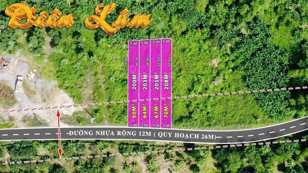 Mở bán đất diên lâm diên khánh. diện tích 200m2 sau qh còn 138m2, ngang mỗi lô từ 5m