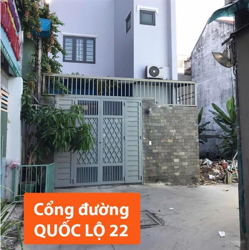 Bán gấp nhà 3 tầng 2 mặt tiền xe tải thông song hành ql22 xuyên á gần co.op nat ngang 5m x20m