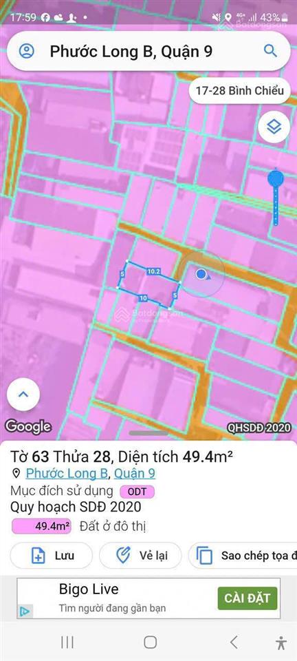 Bán nhà hẻm 33 đường 475 đối diện chợ phước bình