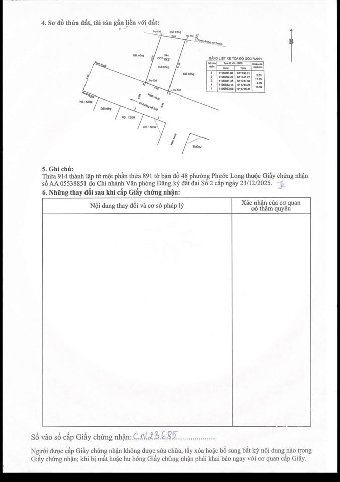Chính chủ bán đất tại đc 12/9f, đường số 339, phước long b