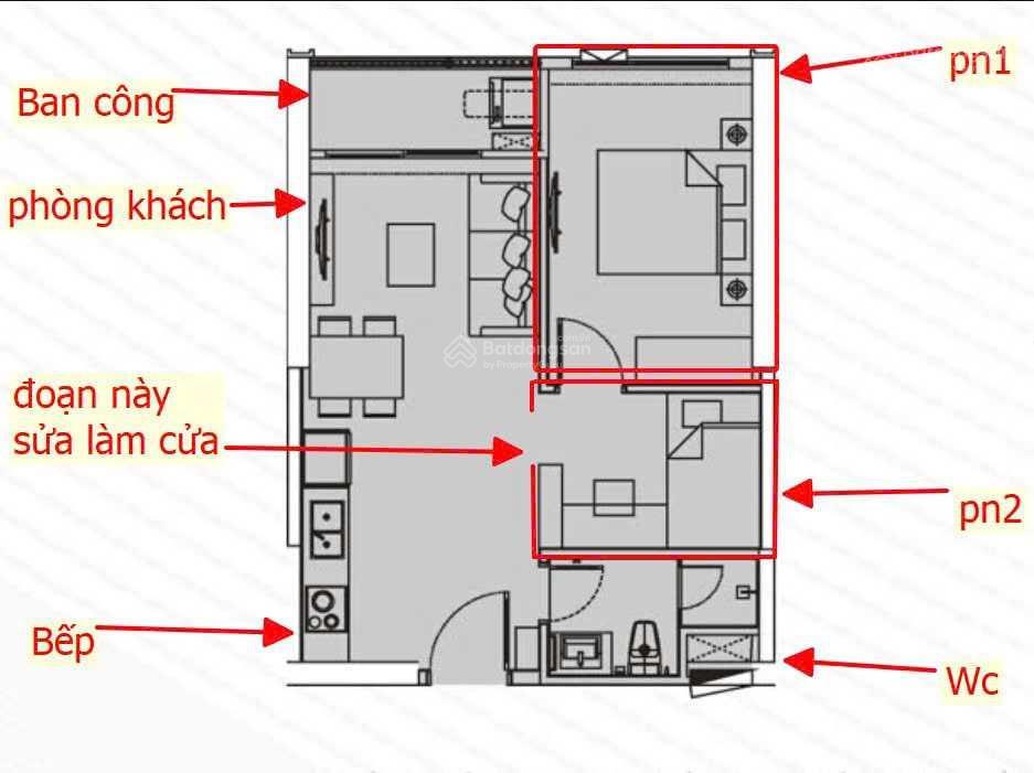 Cắt lỗ căn hộ 1pn+1 có thể sửa thành 2pn giá tiến độ 3,75tỷ bao phí, full nội thất 0978 985 ***