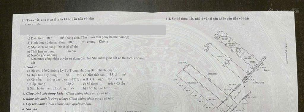 Bán nhà riêng tại lý tự trọng, 30 tỷ vnd, 351,9m2 dt sàn, 88,3m2 dt đất, 4pn, 5wc, 3 tầng