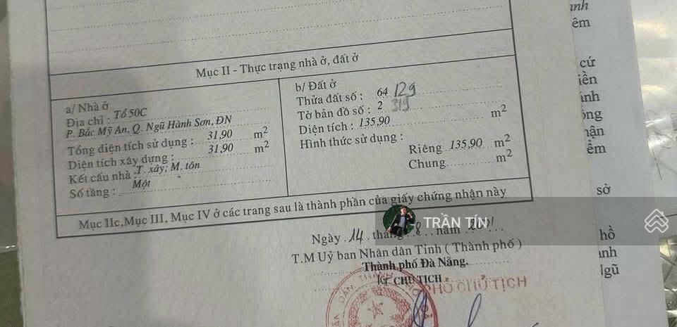 Продаётся участок, 136 м², Ngũ Hành Sơn