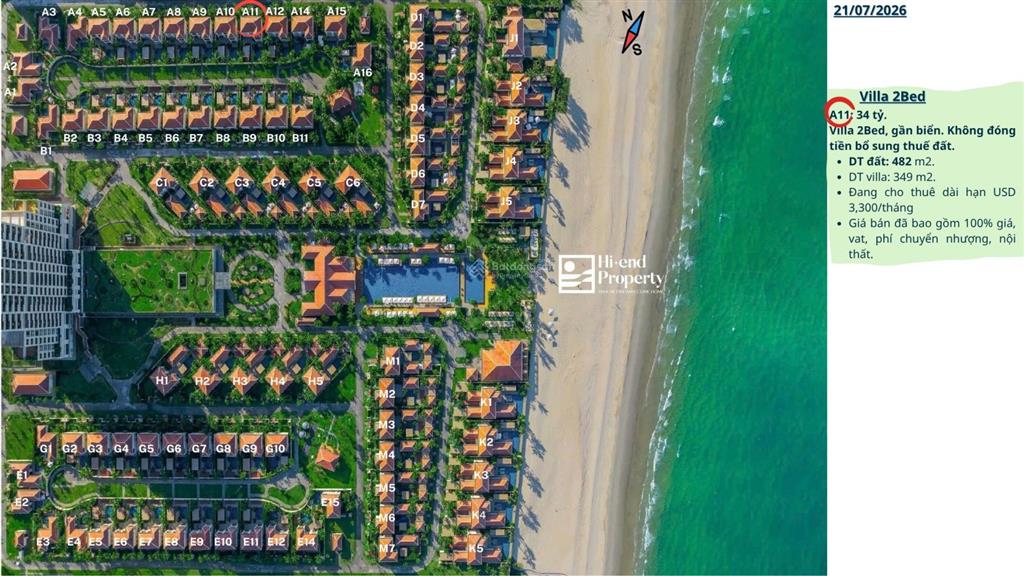 Bán biệt thự biển 2 bed fusion đà nẵng, 482 m2, khai thác usd 3,300/tháng, sổ lâu dài.