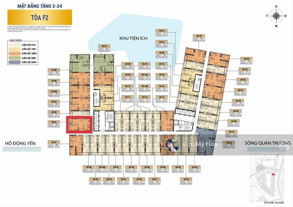 Độc quyền căn 1pn+ view trực diện sân khấu pháo hoa toà the fest 2, tầng 17 giá 3.1 tỷ