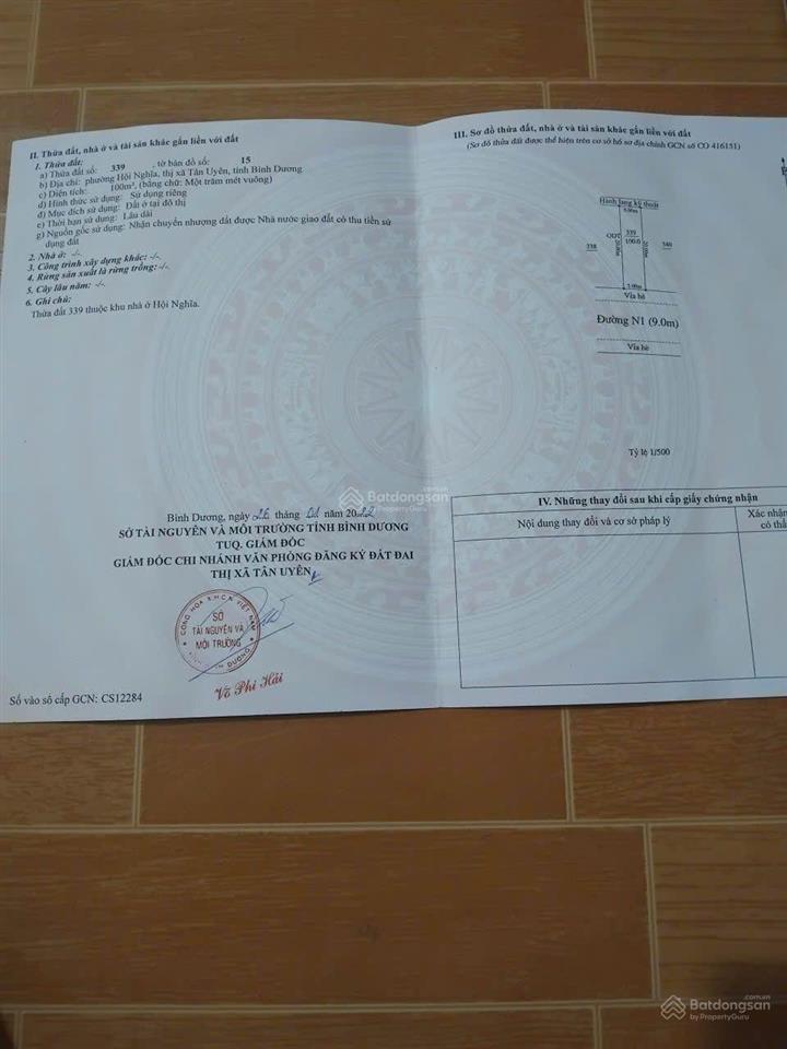 Bán đất phường hội nghĩa, tân uyên, bình dương. vị trí cực kỳ tiềm năng