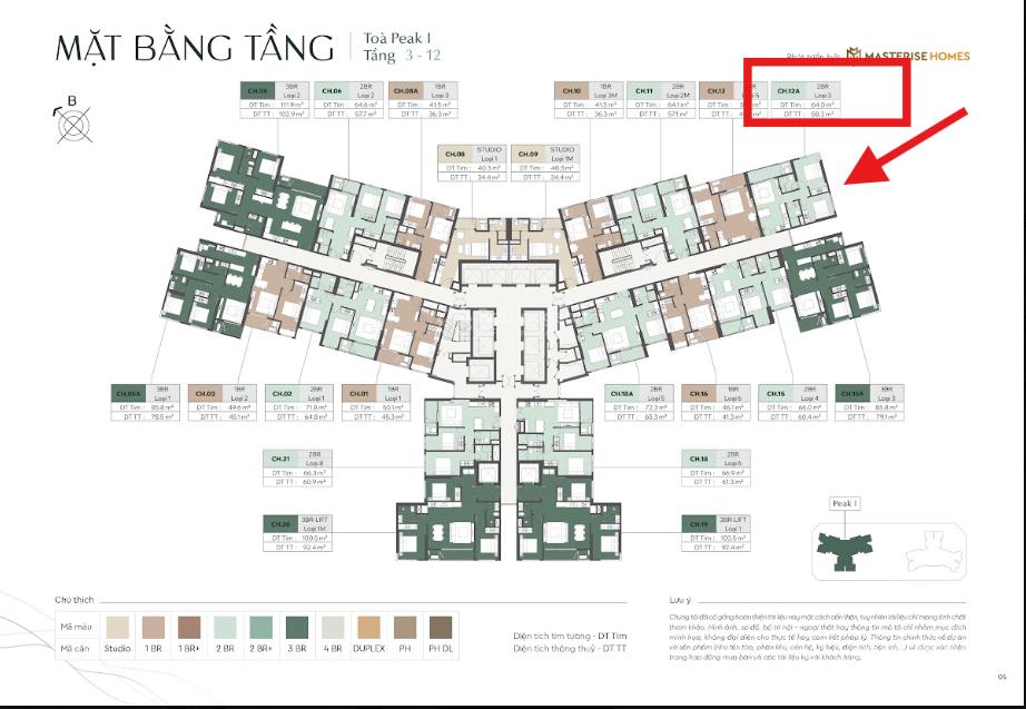 Chính chủ bán cắt lỗ 300tr căn 2n góc trục 12a tòa peak 1 tầng đẹp 1x giá tts 7,5 tỷ