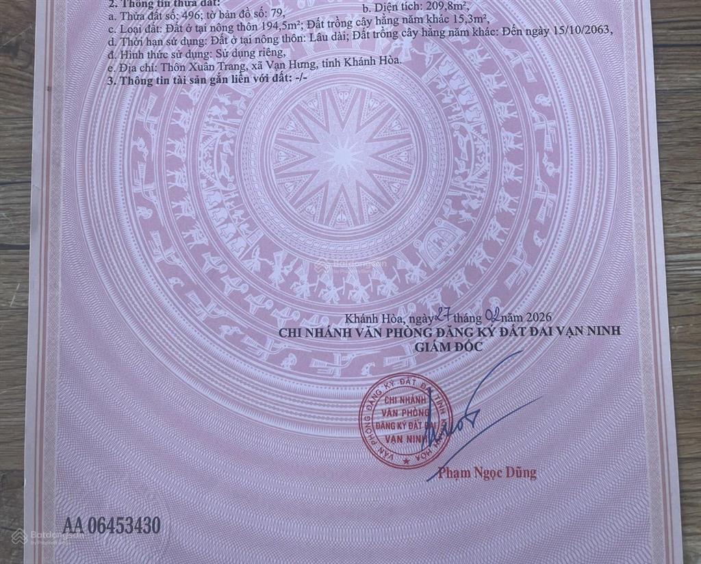 Bán đất thổ cư vạn hưng vạn ninh. vị trí thôn xuân trang, xã vạn hưng, vạn ninh, khánh hòa