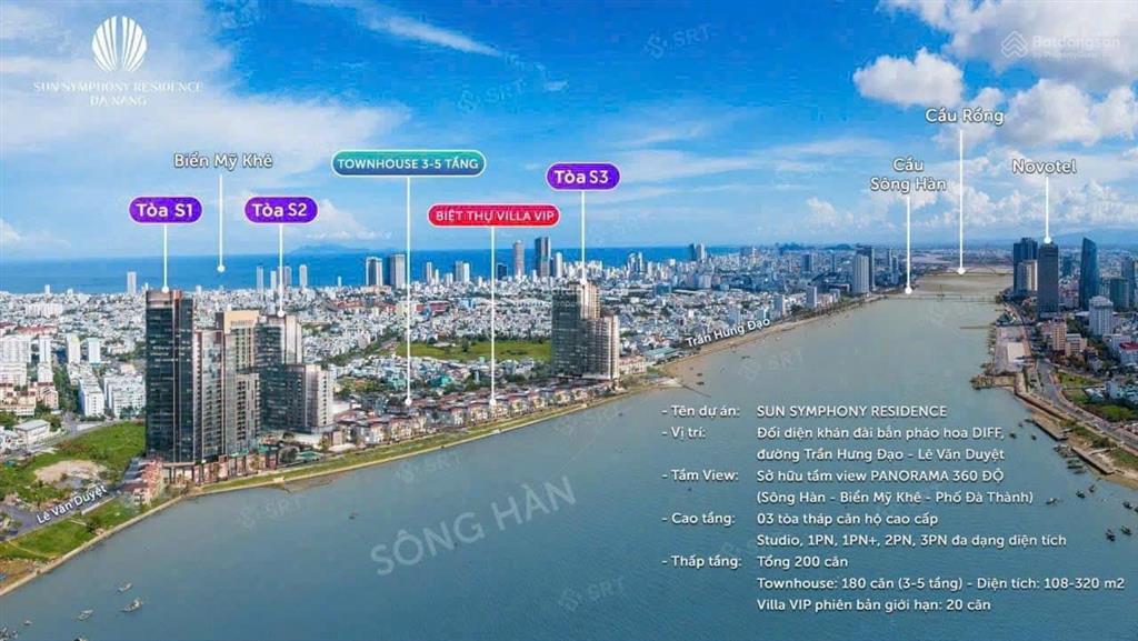 Bán cắt lỗ 250tr căn 2 ngủ, 2 vệ sinh view sông hàn toà symphony đà nẵng, giá chỉ hơn 5 tỷ