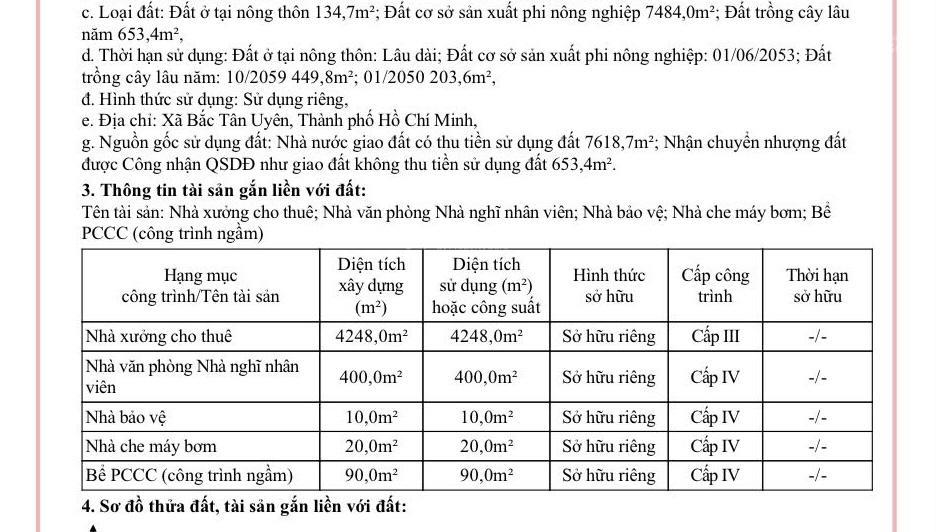 Bán xưởng giá 50 tỷ diện tích 8.272m2 đang cho thuê 1 tháng 320 triệu