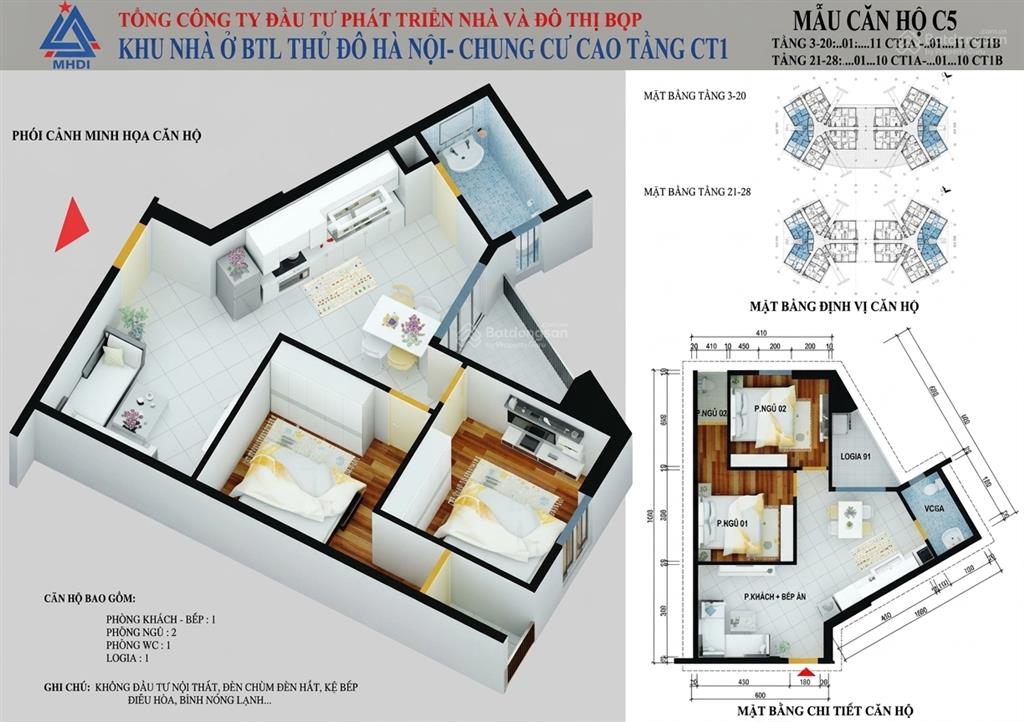 Bán căn hộ 2 ngủ full nội thất tại ct1a yên nghĩa vị trí đắc địa, ở ngay cc