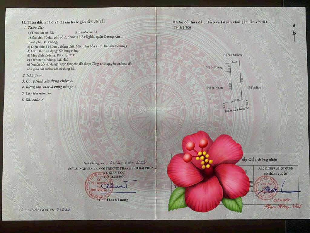 Cơ hội săn giá rẻ mặt đường sông he gần sát vinhomes dương kinh em huyền có một lô giá chỉ 29tr/m2