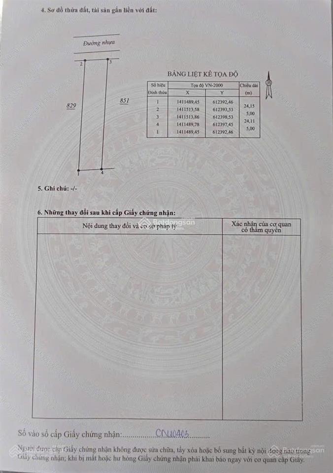 Chủ cần bán gấp đất có thổ cư khu tiên ninh dt 120m2, xã tu bông khánh hòa giá chỉ 2 tỷ
