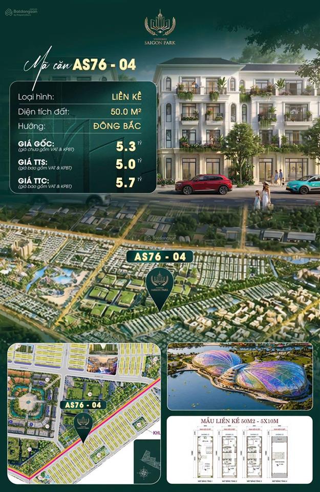 Vinhomes saigon park căn liền kề giá siêu hot