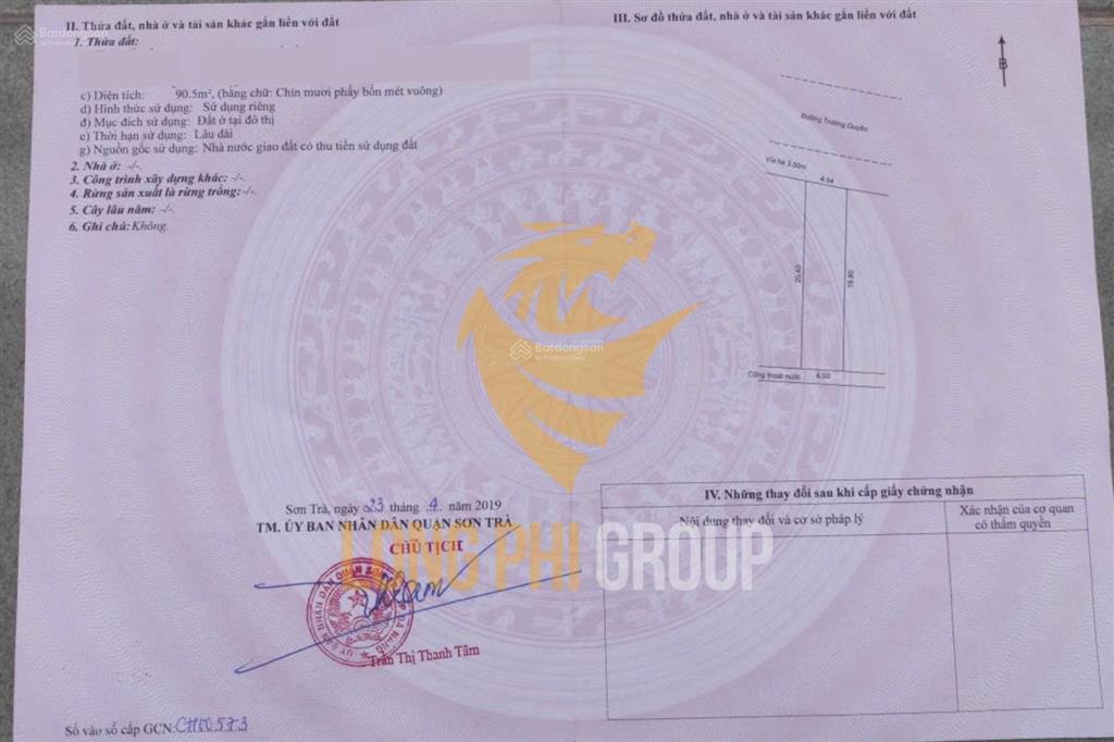 Chào bán mặt tiền trương quyền cách biển chỉ 200m