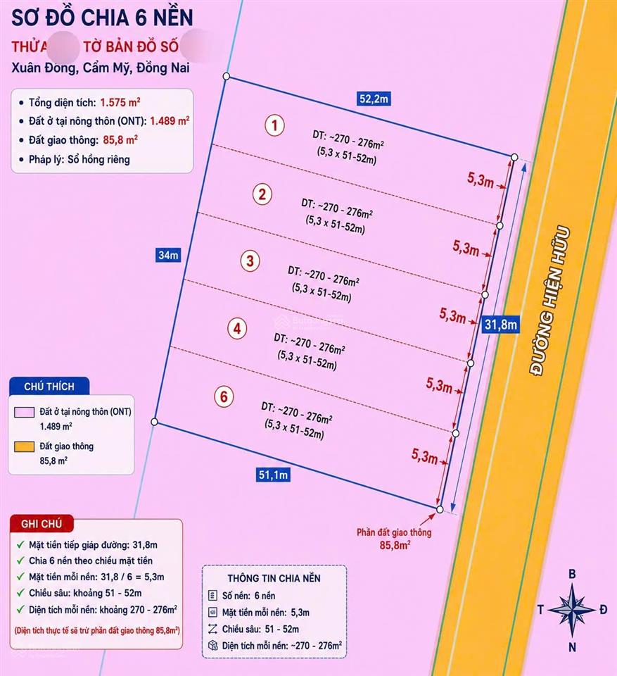 Bán đất đẹp xuân đông cẩm mỹ, đồng nai diện tích 1575m2 có 300m2 thổ cư chỉ 3 tỷ 0933 725 ***
