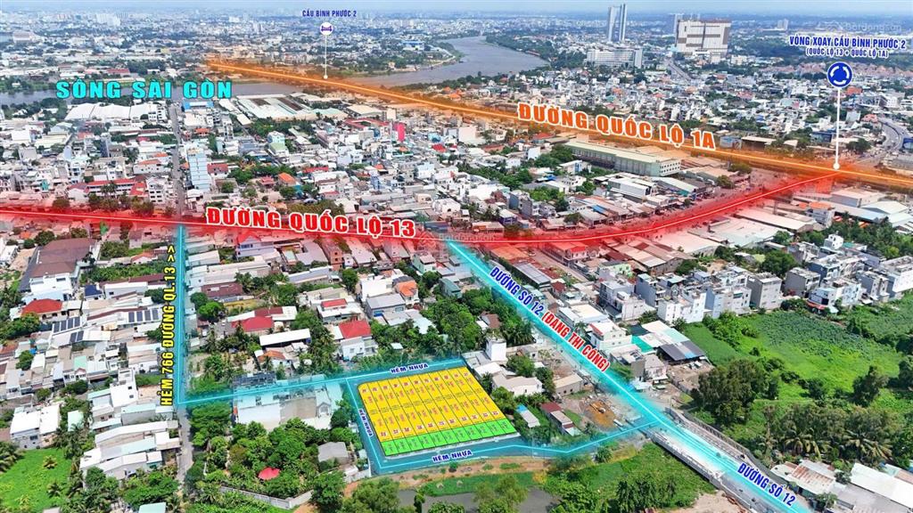 Bán đất hẻm 766 quốc lộ 13 thủ đức, diện tích 109m2, sổ hồng riêng, xây 6 tầng, giá 7 tỷ