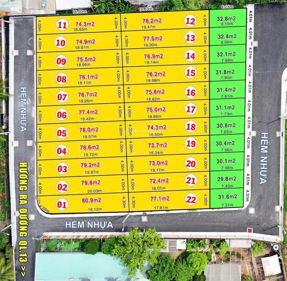 Đất khu dân cư đồng bộ ql 13 thủ đức, giá chỉ từ 7 tỷ 110m2