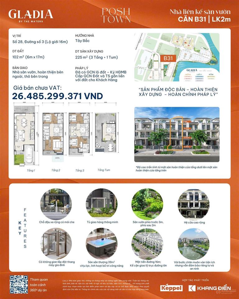 Nhà liên kế b31 căn số 28 | nhà phố sinh thái hiện đại an cư đẳng cấp
