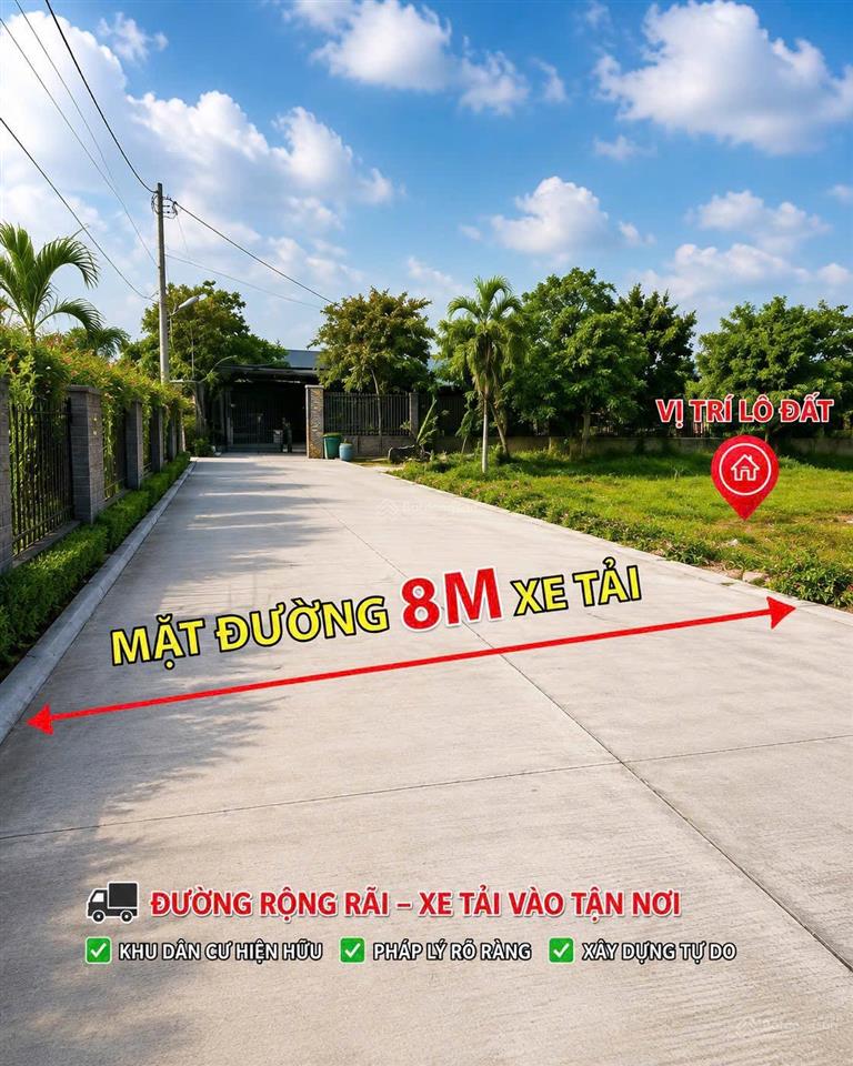 Đất thổ cư 87,6m đường bê tông rộng khoảng 8m cách trương thị như 100m xuân thới sơn, hóc môn