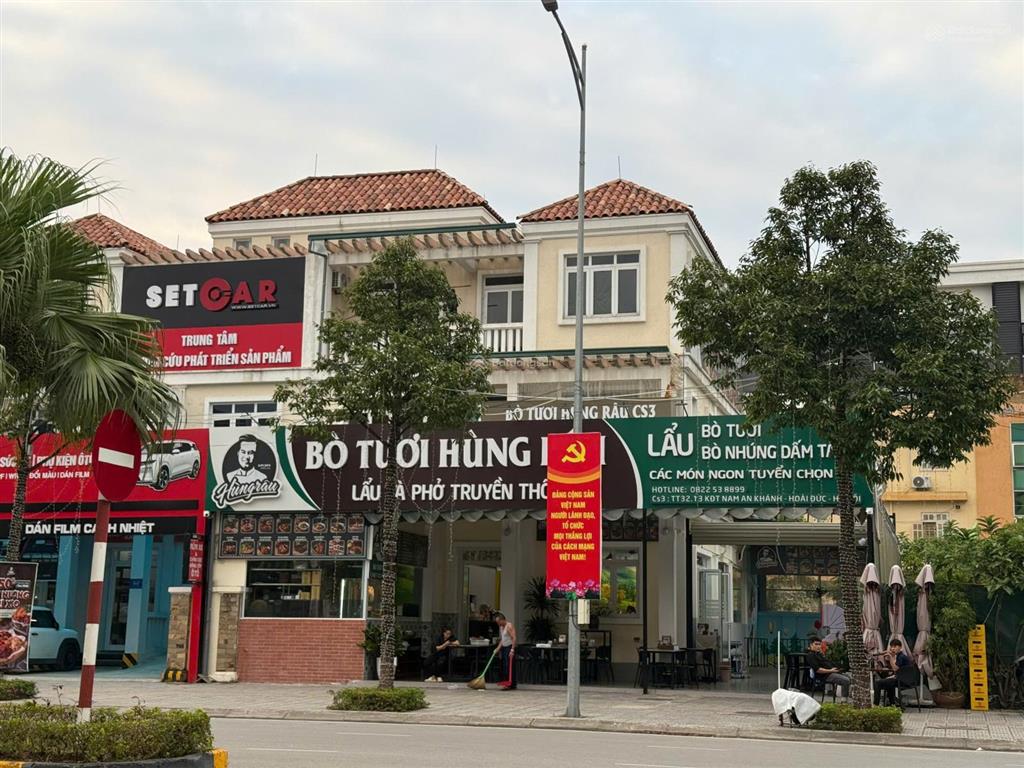 Bán biệt thự đường đôi trục chính kđt nam an khánh, 76,7 tỷ, 295m2, giá cực chất