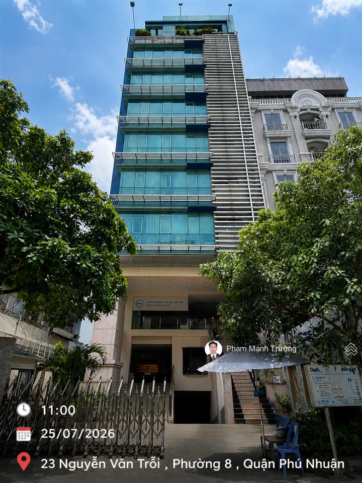 Cao ốc vp 4.000m2 sàn! góc 2mt nguyễn văn trỗi | 12x46m | hầm 9 tầng | hđ thuê 1 tỷ/tháng