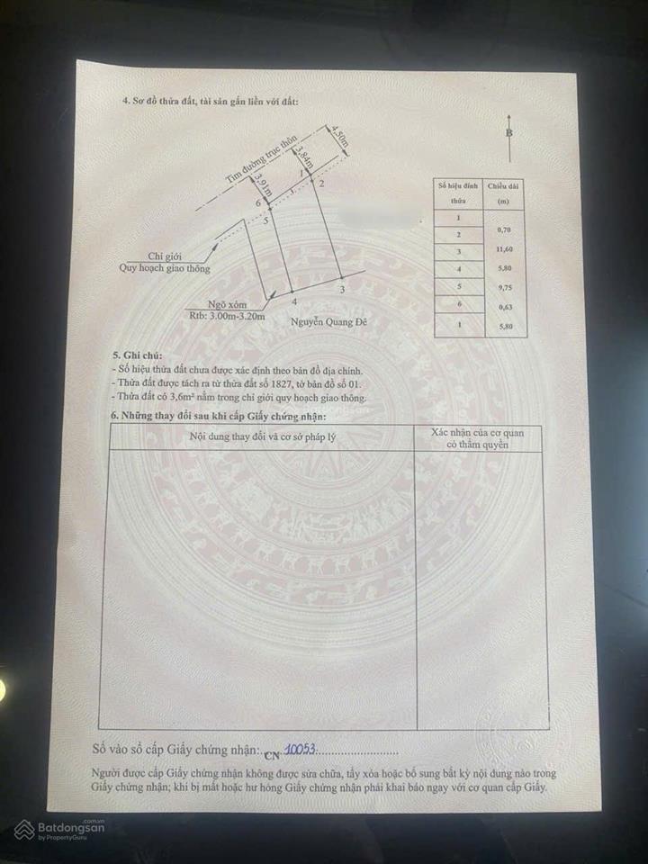 Lô góc trục thôn ngũ phúc(nghi dương) sát khu công nghiệp