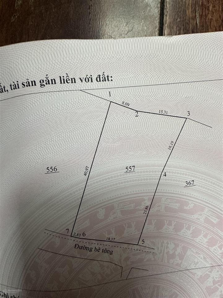 Chính chủ cần bán đất full thổ cư, mặt tiền lớn bám đường bê tông rộng gần khu nghỉ dưỡng serena