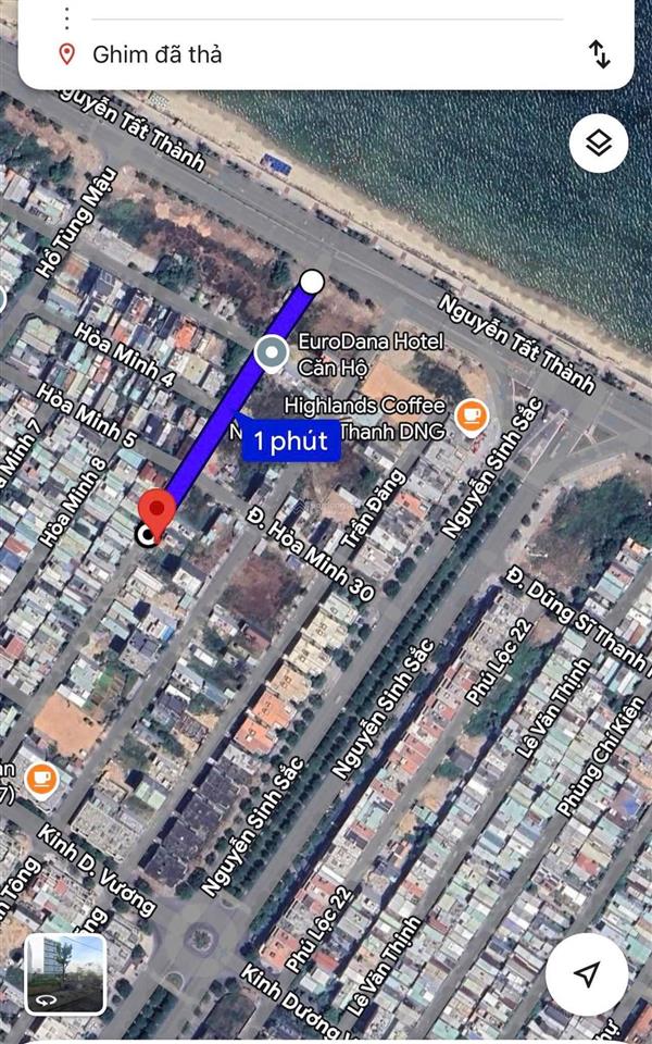 Bán đất mặt tiền phan thị nể, khu a1 phương trang. sát biển, 104m², nhỉnh 7 tỷ