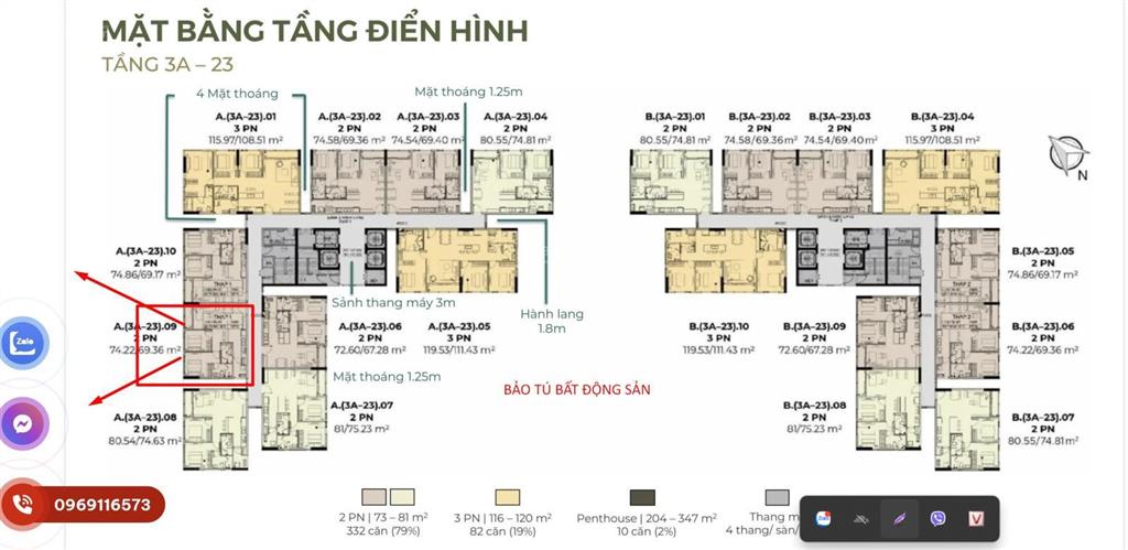 Chỉ 5,3 tỷ căn hộ 74,8m2 tầng cao essensia sky | giá chưa bao gồm phí bảo trì