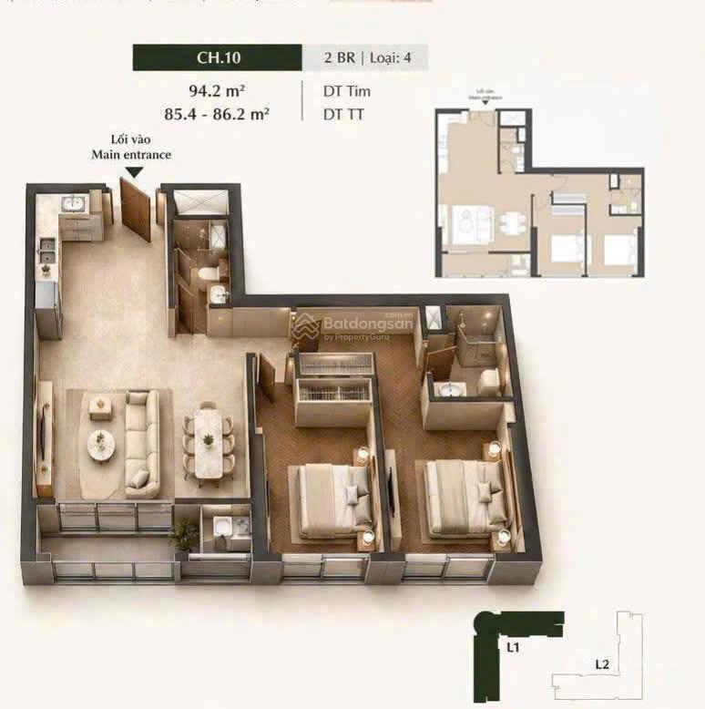 2 ngủ 84m2 mặt tiền 10m view nội khu cực đẹp giá hơn 12 tỷ,view thoáng. dòng tiền 8%, 0962 284 ***