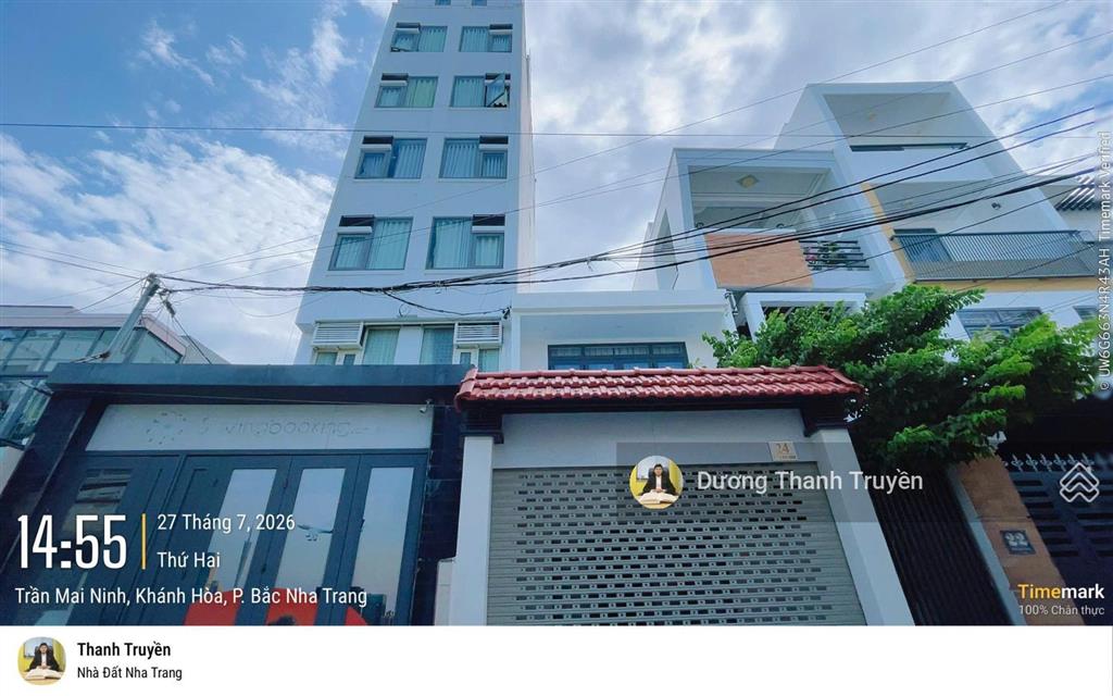 Bán nhà 7 tầng có thang máy 13 phòng cho thuê full cách biển hòn chồng chỉ 350m giá chỉ 7,5 tỷ