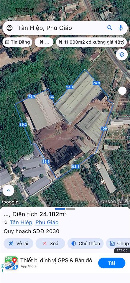 Bán xưởng 25.000m2 đang cho thuê 600tr 1tháng xưởng giấy tờ hoàn công đầy đủ , mặt tiền nhựa