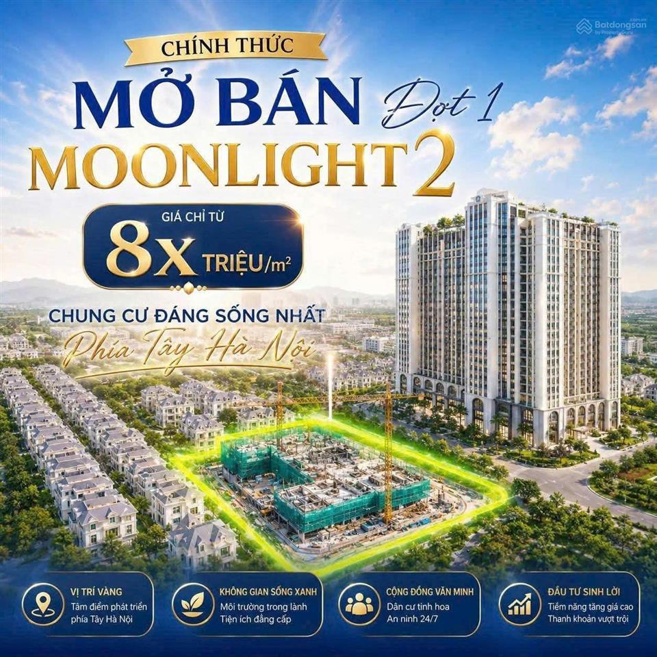 Bán căn hộ 2pn moonlight 2 66,64m giá chỉ 83 triệu/m