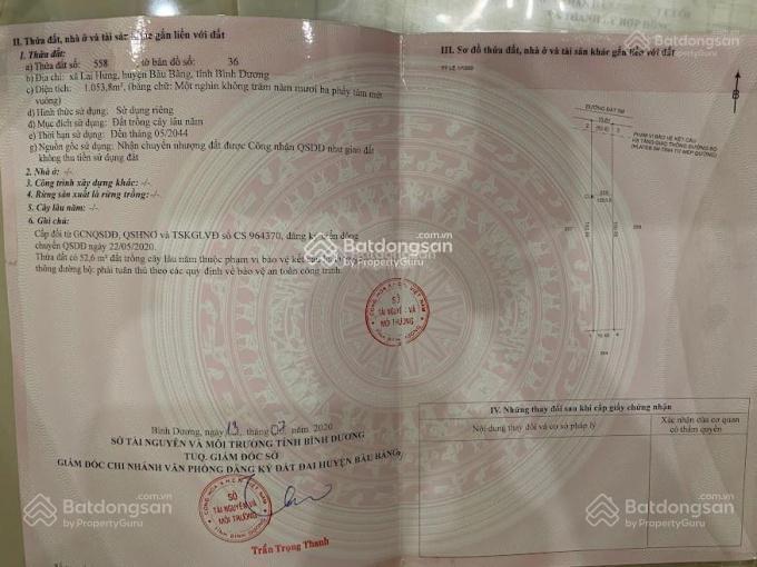 Chính chủ bán gấp mảnh đất đẹp vuông vức. 0962 393 *** diện tích 10,53 x 100 = 1053,8m2