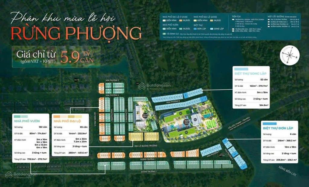 Eco retreat long an phân khu rừng phượng, giỏ hàng cđt nhà vườn 5x16m2 giá chỉ từ 5,8 tỷ