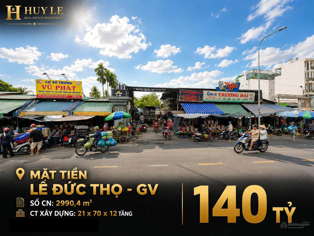 [2990,4m2] mặt tiền 1315 lê đức thọ, gò vấp 140 tỷ